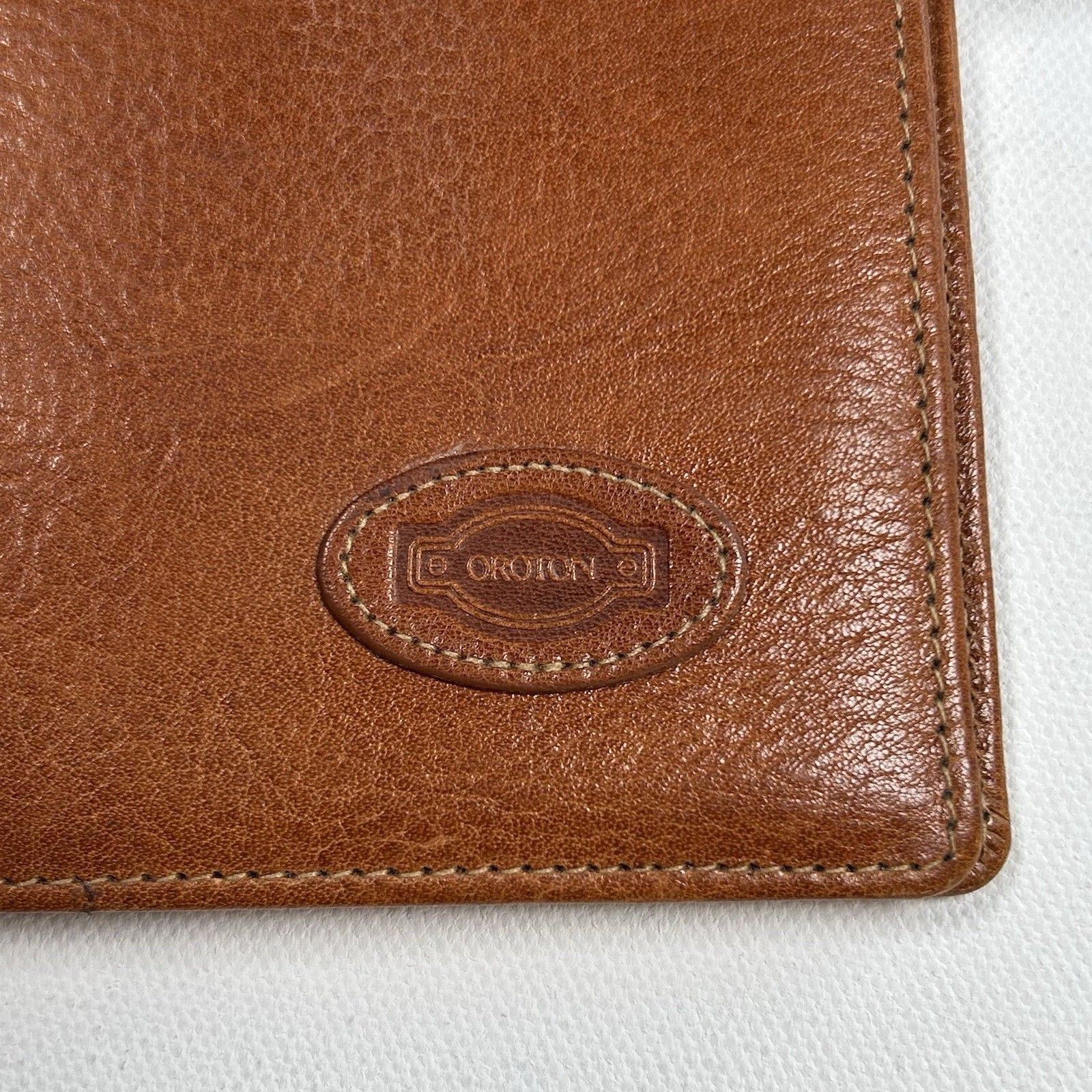 Vintage Oroton Nos Cafe Passport Leather Travel Wallet Aniline Cowhide Australia — image 7 of 8